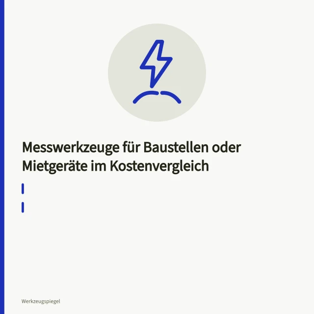 Rotationslaser auf Stativ mit Nivellierlatte auf einer Baustelle. Messwerkzeuge für Baustellen oder Mietgeräte im Kostenvergleich