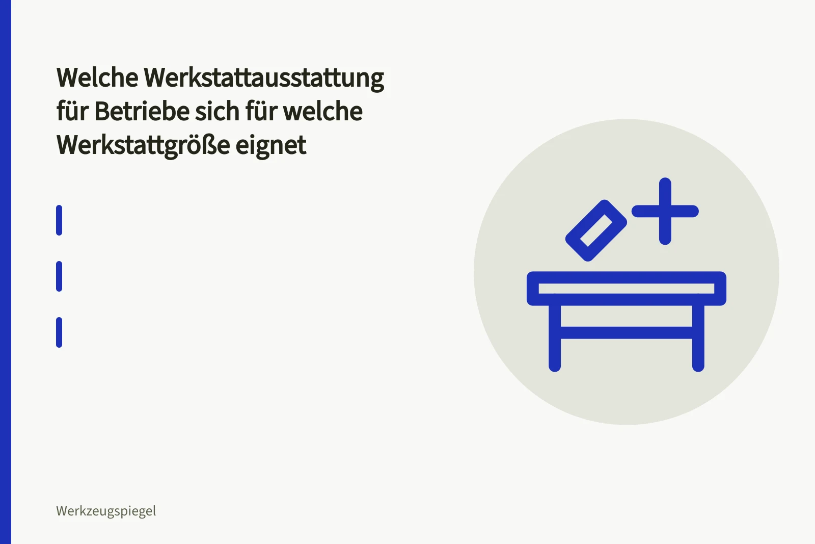 Fahrbare Werkbänke und Schubladenschränke in kleiner Werkstatt