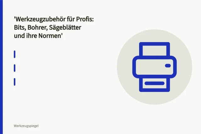 Bits, Bohrer und Sägeblätter als Werkzeugzubehör in einer Profi-Werkstatt. Werkzeugzubehör für Profis: Bits, Bohrer, Sägeblätter und ihre Normen